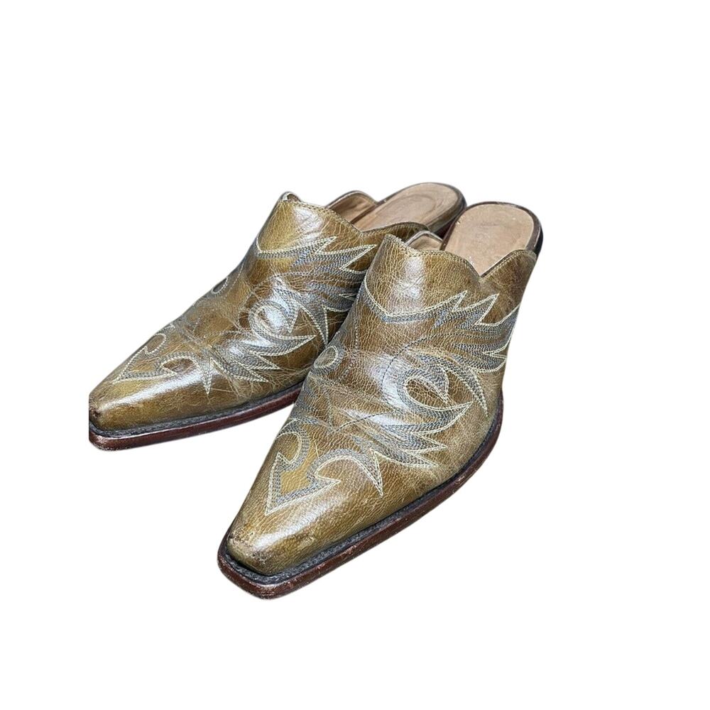 Angel Ranch Slide on Western Style Mules Bootie / Shoe Women's Size 6.5‎ B